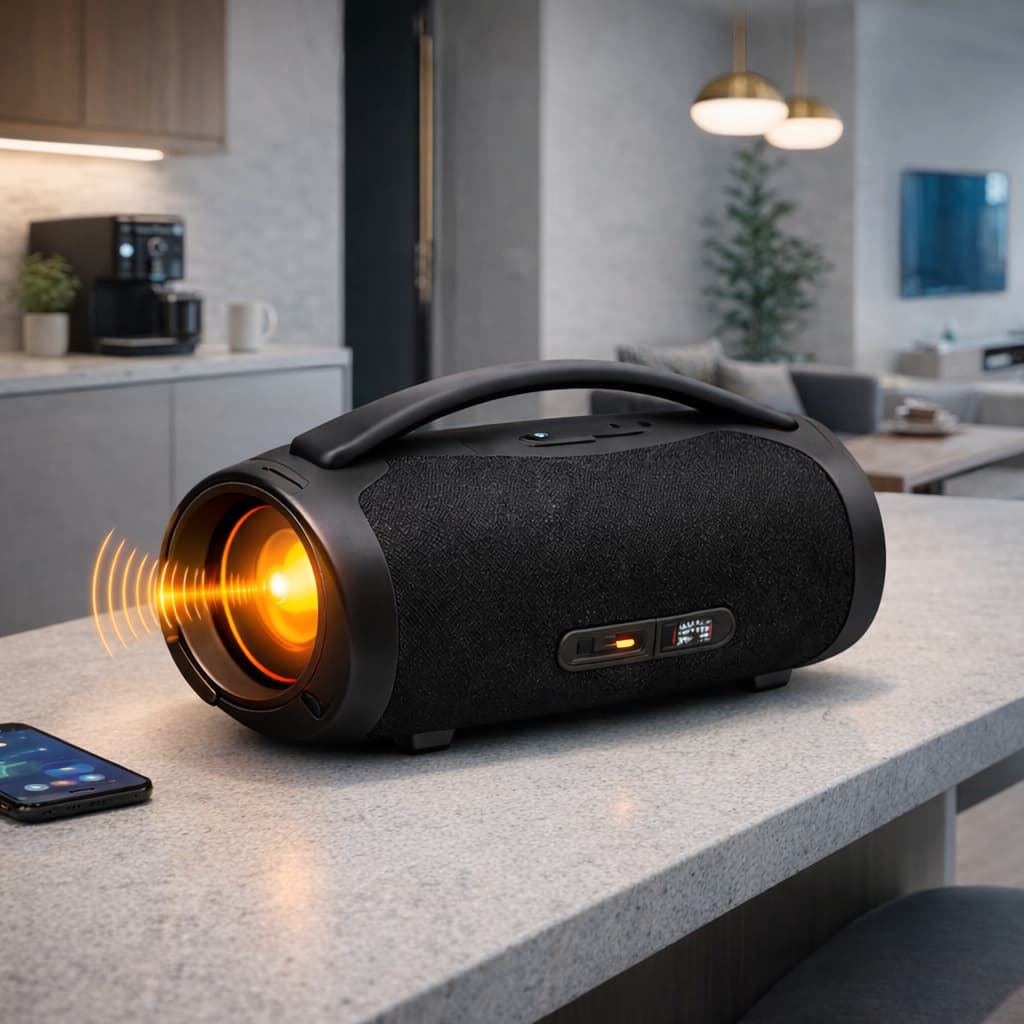 Caixa de Som Bluetooth Boombox 3 Camuflada Preta 15W Potente Portátil IPX6 USB Bateria 10h Imenso