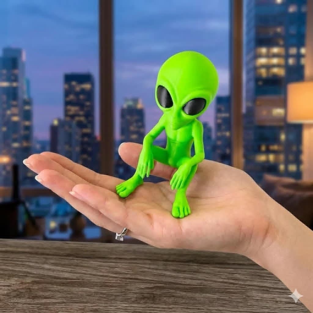 Alien Et Decorativo Extraterrestre Enfeite Criativo Para Mesa Setup Gamer Estante Clube Educativo