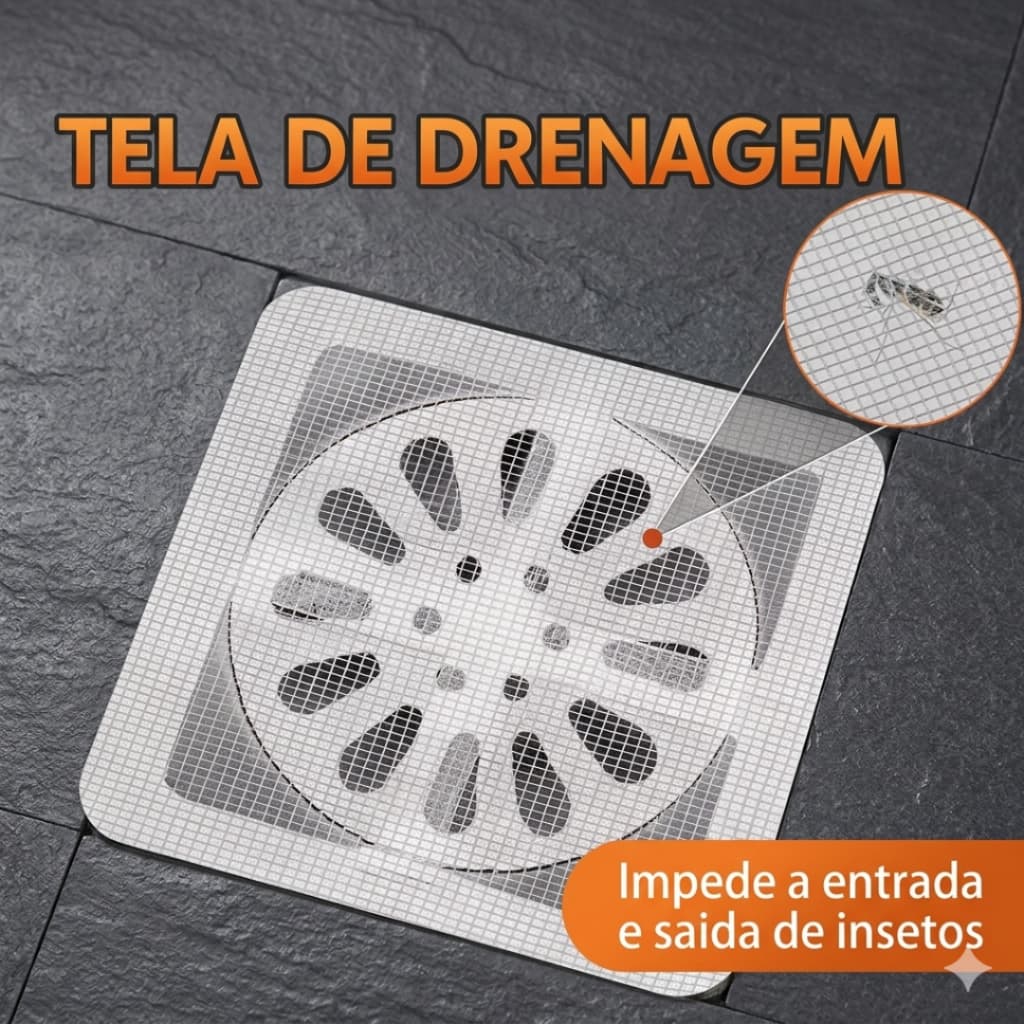 Kit 10/15/20 Adesivos Filtro de Ralo Descartável Anti-Cabelo e Insetos Tela Autocolante Prática