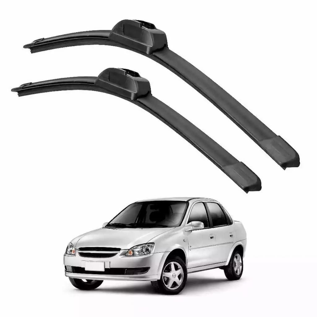 Par Palheta Limpador Para-brisa Corsa Classic 1995 a 2016 Dianteiro Alta Durabilidade