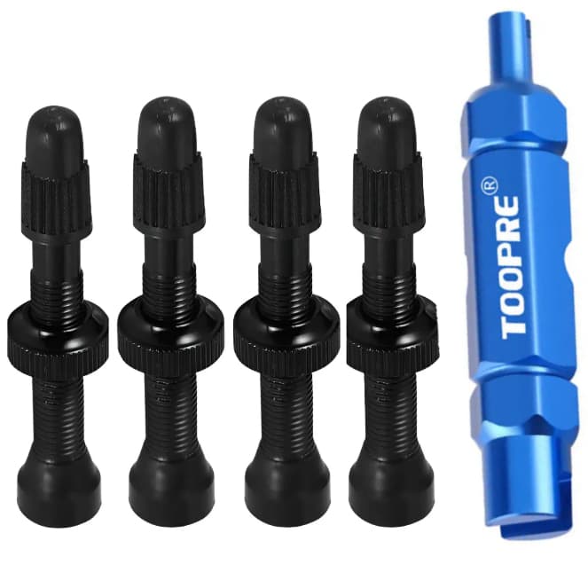TOOPRE Válvula Tubeles Bico Fino Presta Removível Mtb Speed 2 Pares