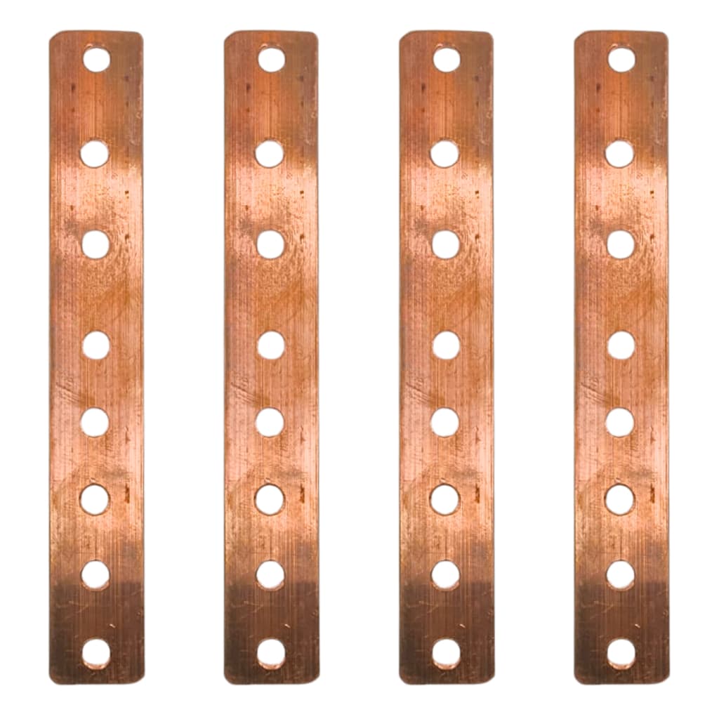 Kit Com 4x - Barramento Elétrico De Cobre 6 Vias 170x25x3mm