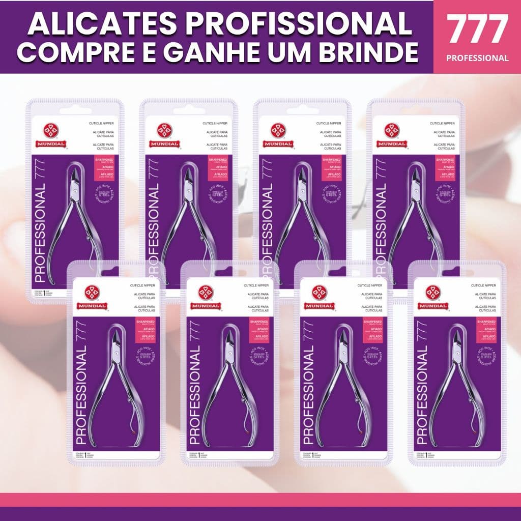 Alicate 777 Mundial Profissional Alicate de Unha Cuticula Escolha a Quantidade