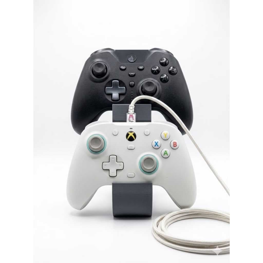 Suporte Gamer de Mesa para 2 Controles Organizador Setup