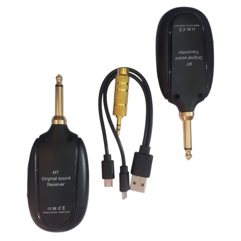 Transmissor e receptor sem fio para instrumentos musicais