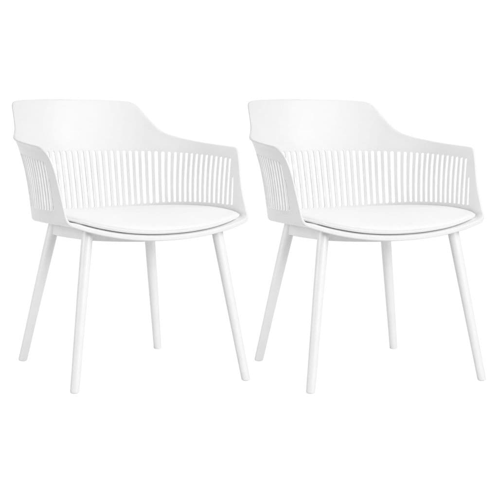 Kit 2 Cadeiras Jantar Marcela Design Moderno Assento Couro PU Confortável Resistente Elegante Sala