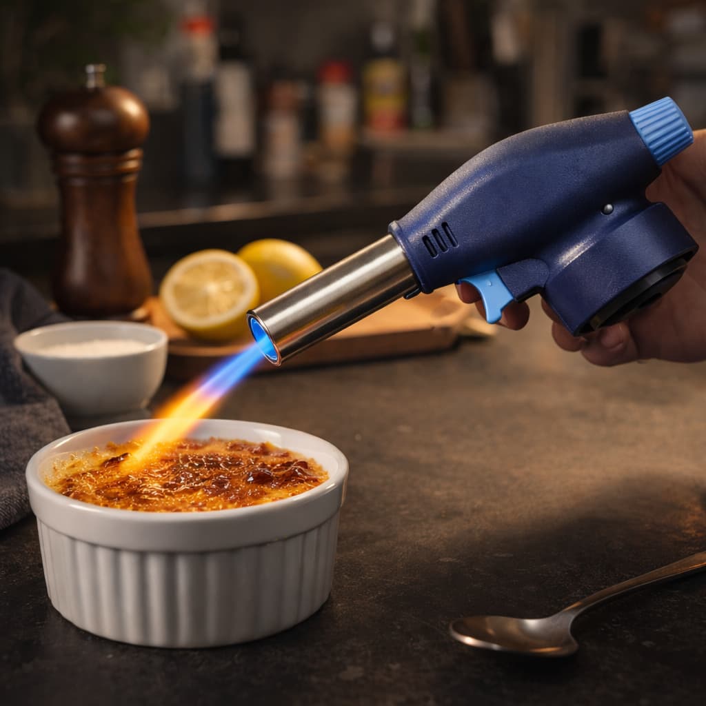 Maçarico Culinário Controle De Chama Portátil Regulável Doméstico Profissional Potente Prático
