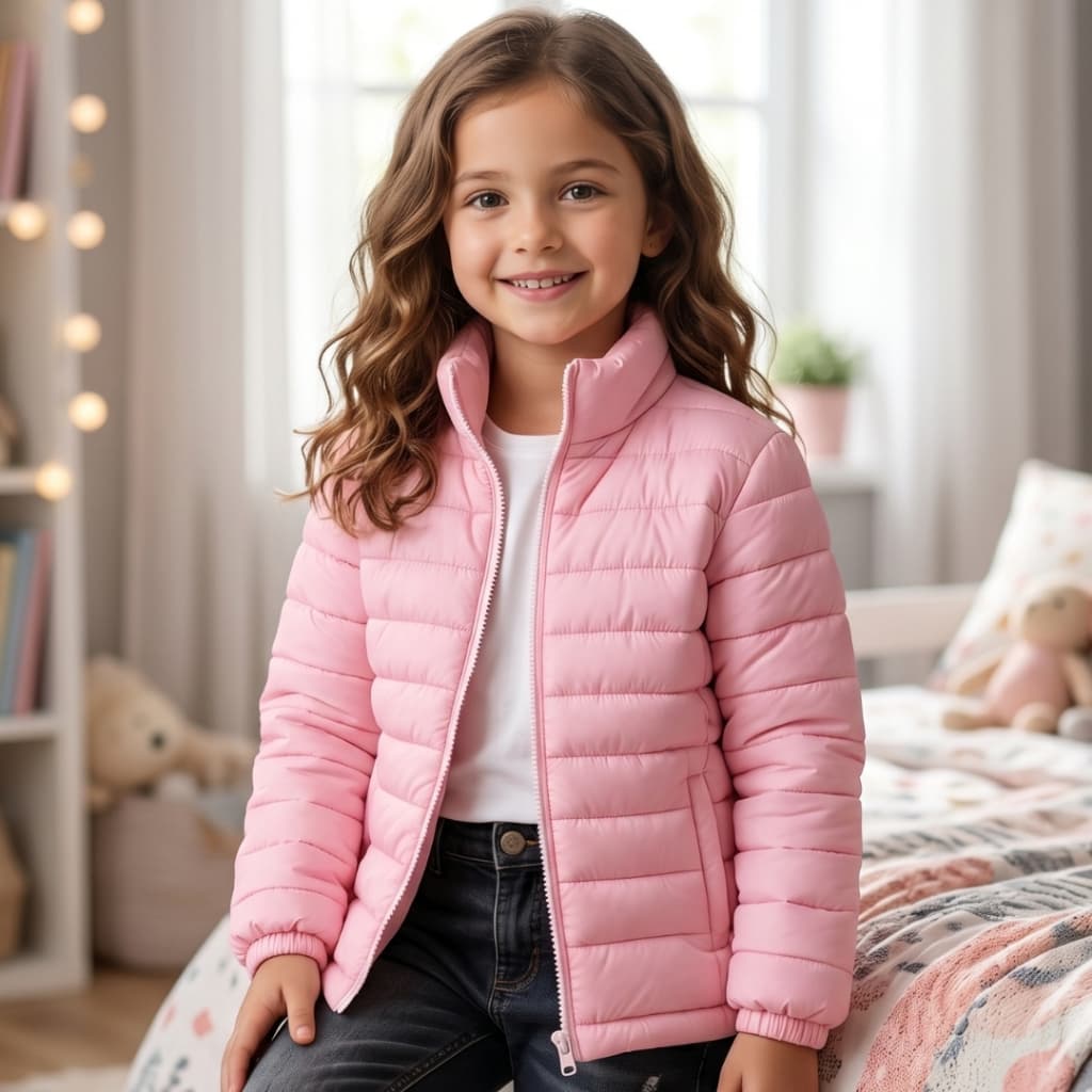 Jaqueta Puffer Infantil Menina Blogueirinha Casaco Bobojaco Inverno Térmica Luxo