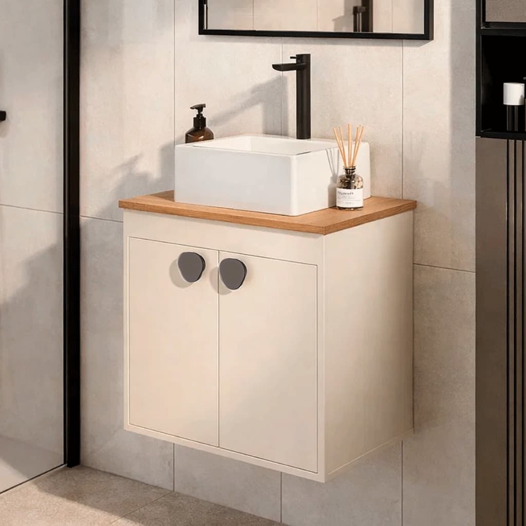 Gabinete Armario de Banheiro 100% MDF - Toscana 50cm