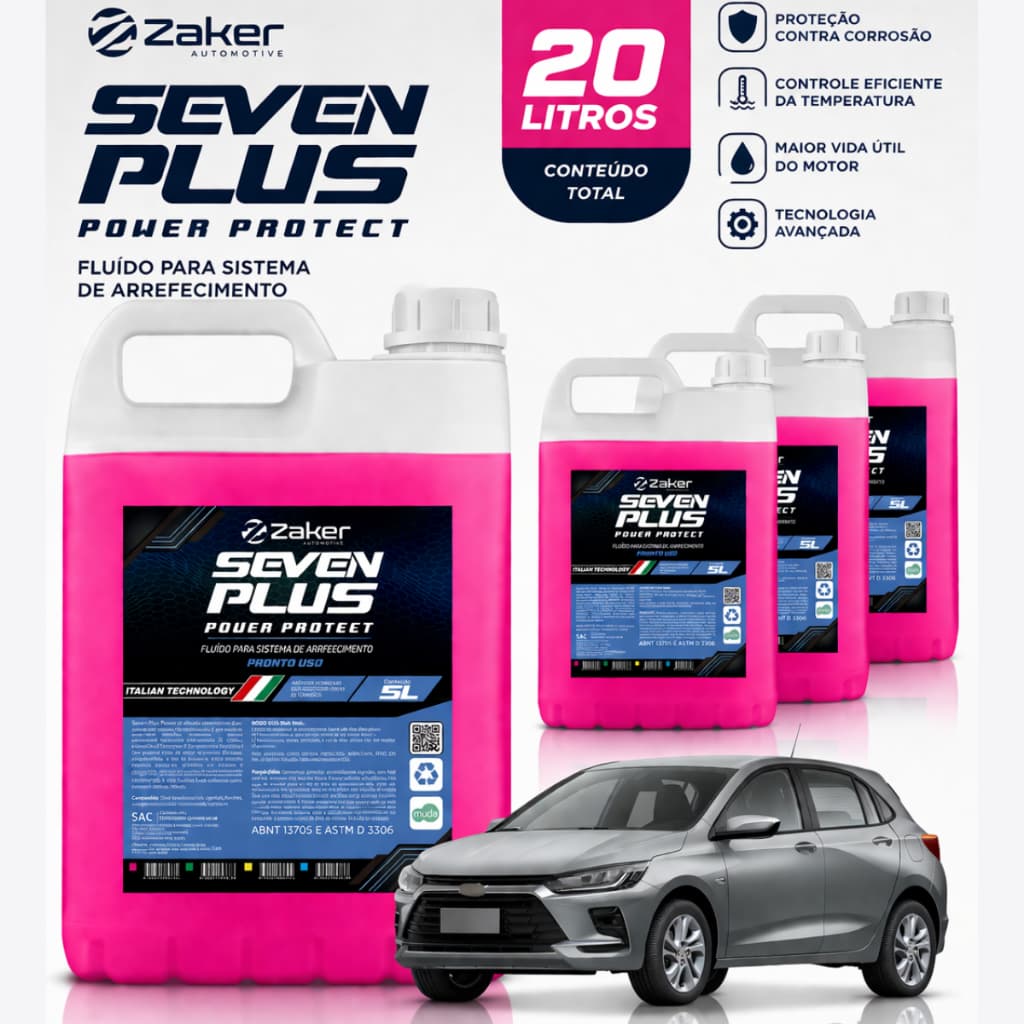 Kit Aditivo Fluido Radiador Rosa Pronto Para Uso Proteção Total Motor 20L Carro Moto