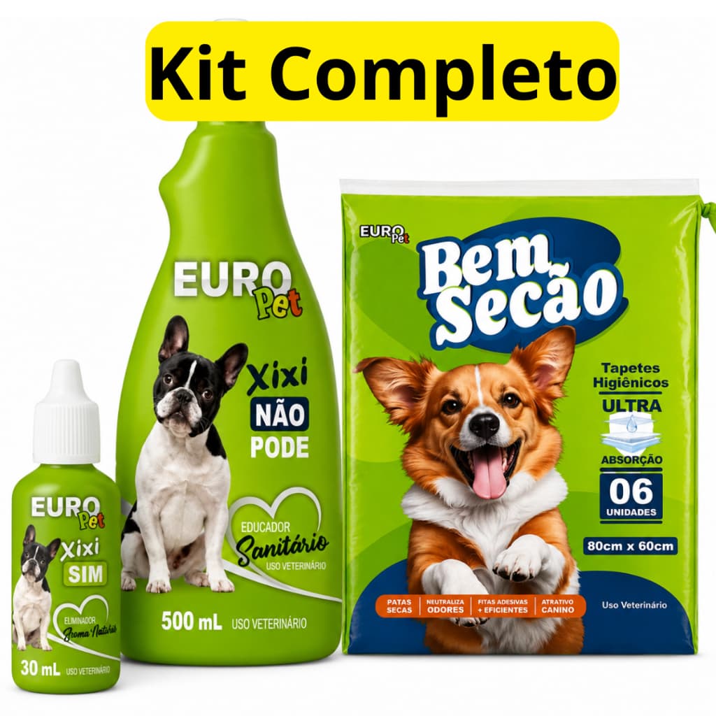Kit pacote c/6 tapetes higiênico 80 x 60 e um educador sanitário cães Xixi Pode E Não Pode cachorro