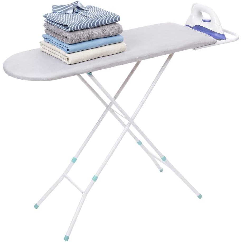 Tábua De Passar Roupa Com Suporte Para Ferro Dobrável Tecido Térmico Compacto
