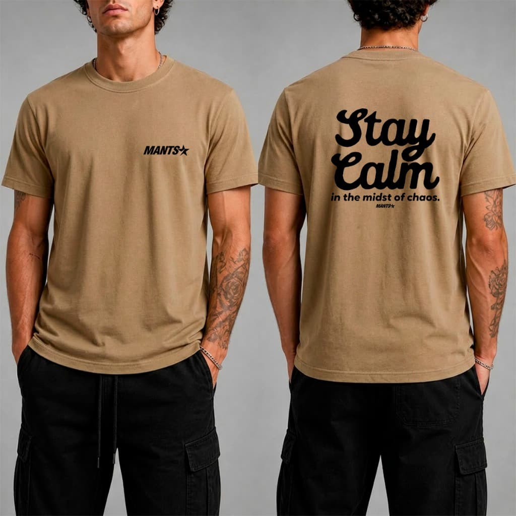 Camiseta Mants Frase Motivacional Masculina 100% Algodão Camisa Malha Penteada Premium 30.1
