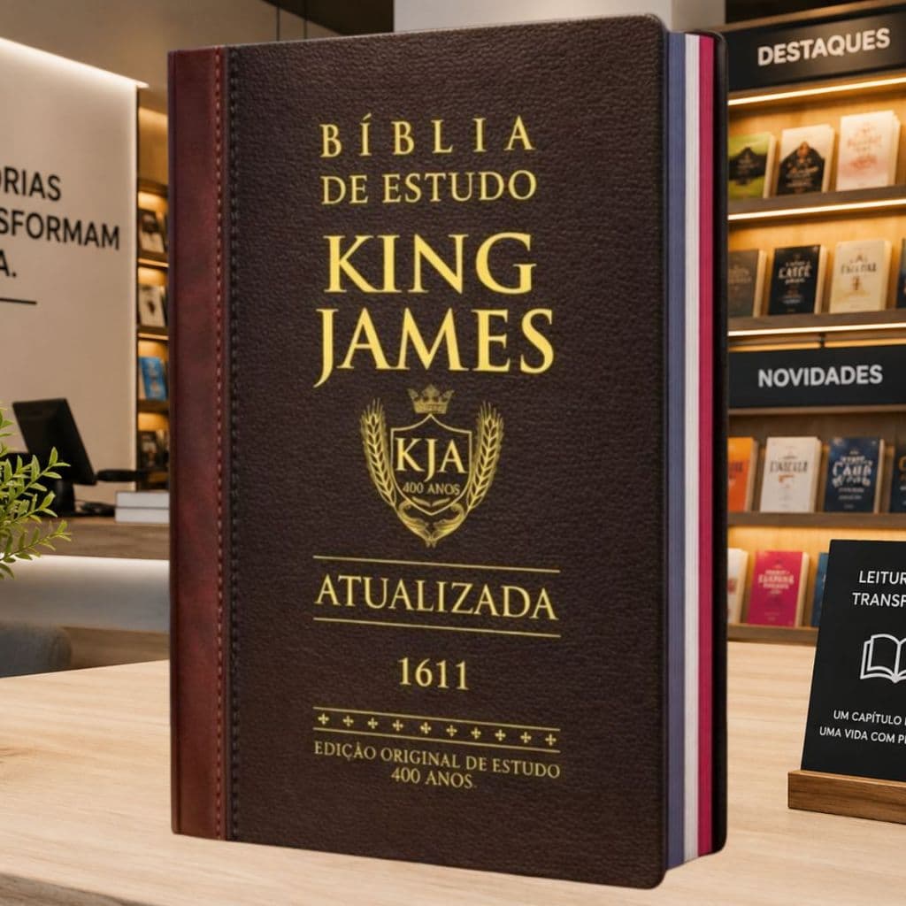 Bíblia de Estudo King James | KJA | Letra Grande | Capa Dura | Clássica