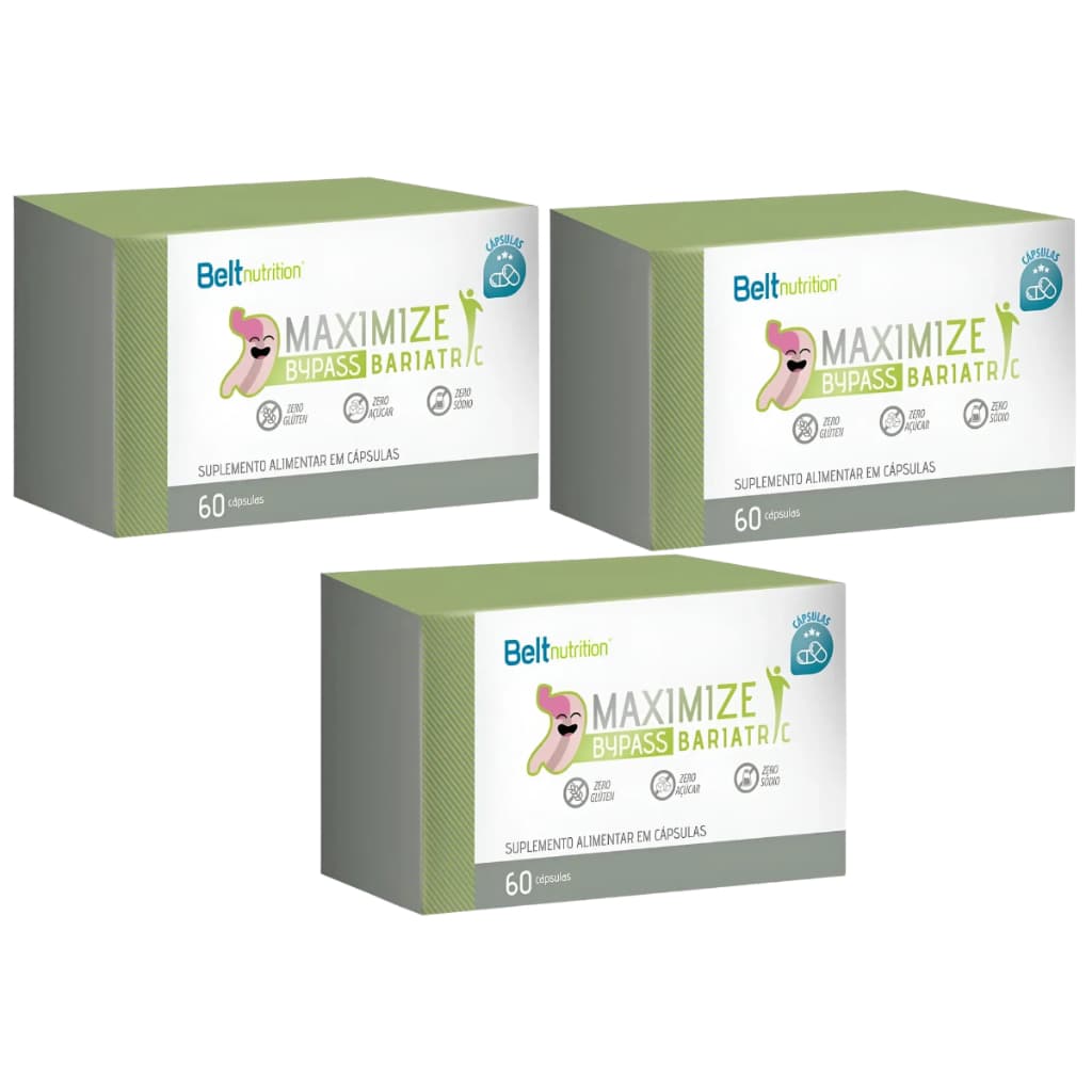 Kit 3 Belt Maximize Bariatric Bypass Suplemento Imunidade 60 Cáps Belt Nutrition