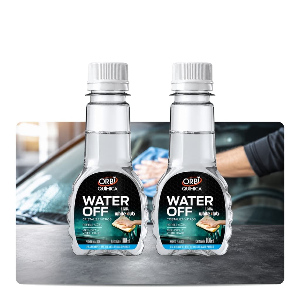 Kit 2 Water Off Orbi Protege Vidro Contra Excesso de Chuva Impermeável