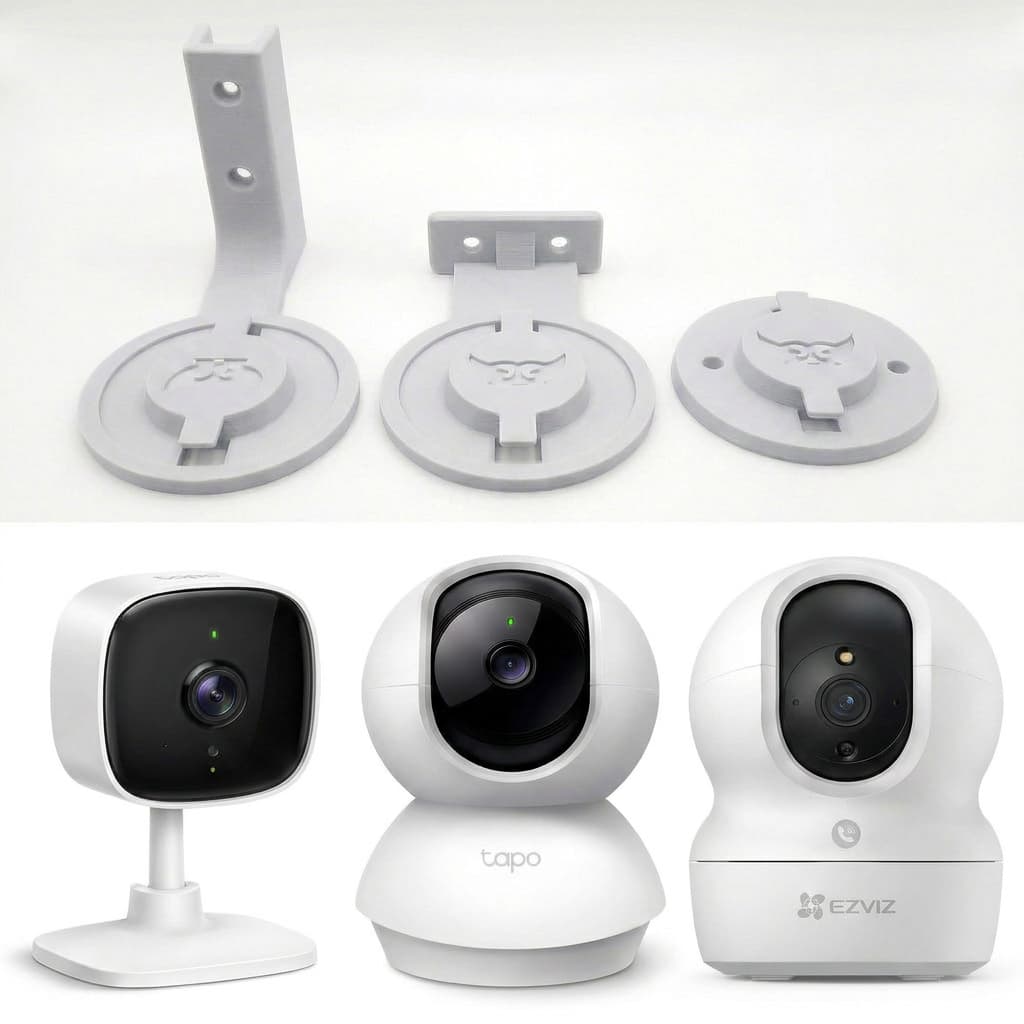 Suporte Câmera Tapo C200/210 TP-Link Parede Quina Fixo Base Segurança Universal
