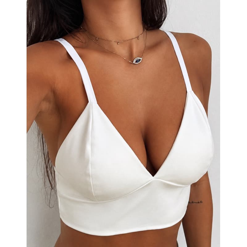 Cropped Básico branco, cropped feminino, Top academia , top branco alcinha/ Verã