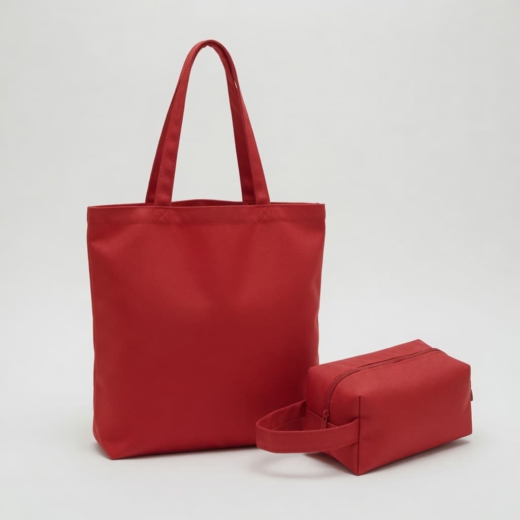 Kits Bolsa Feminina Sacola + Necessaire Pequena organizadora Nylon 600 Bolsa Tote Média de ombro