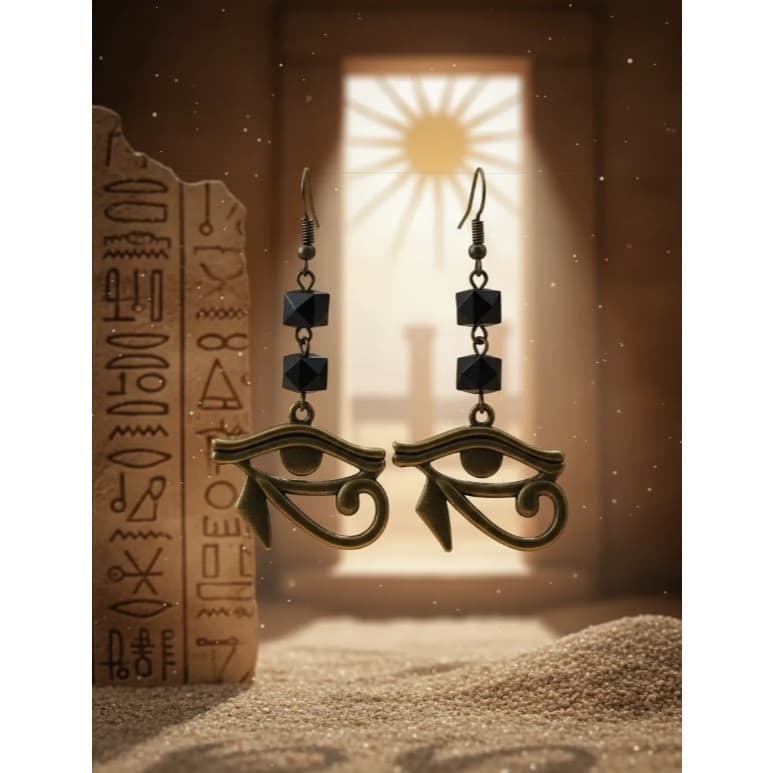 Brinco Artesanal Olho De Hórus Udyat - Vários Modelos ~