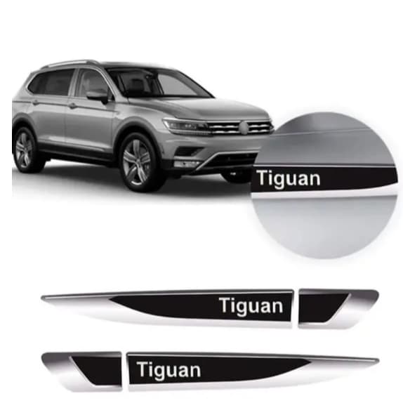 Par Emblema Lateral Tiguan Todos Resinado Adesivo Paralama Porta