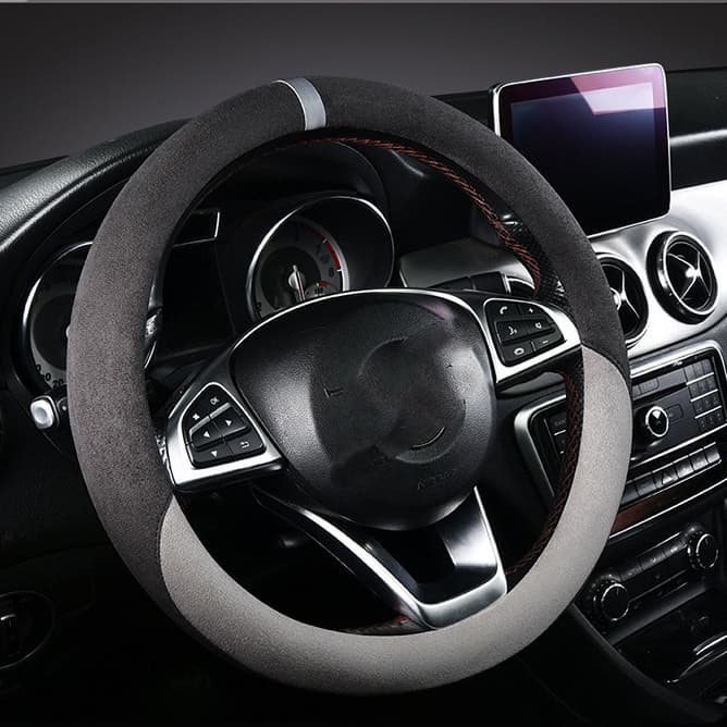 Capa Para Volante De Carro  Camurça De Couro  Envoltório Universal 37-38cm