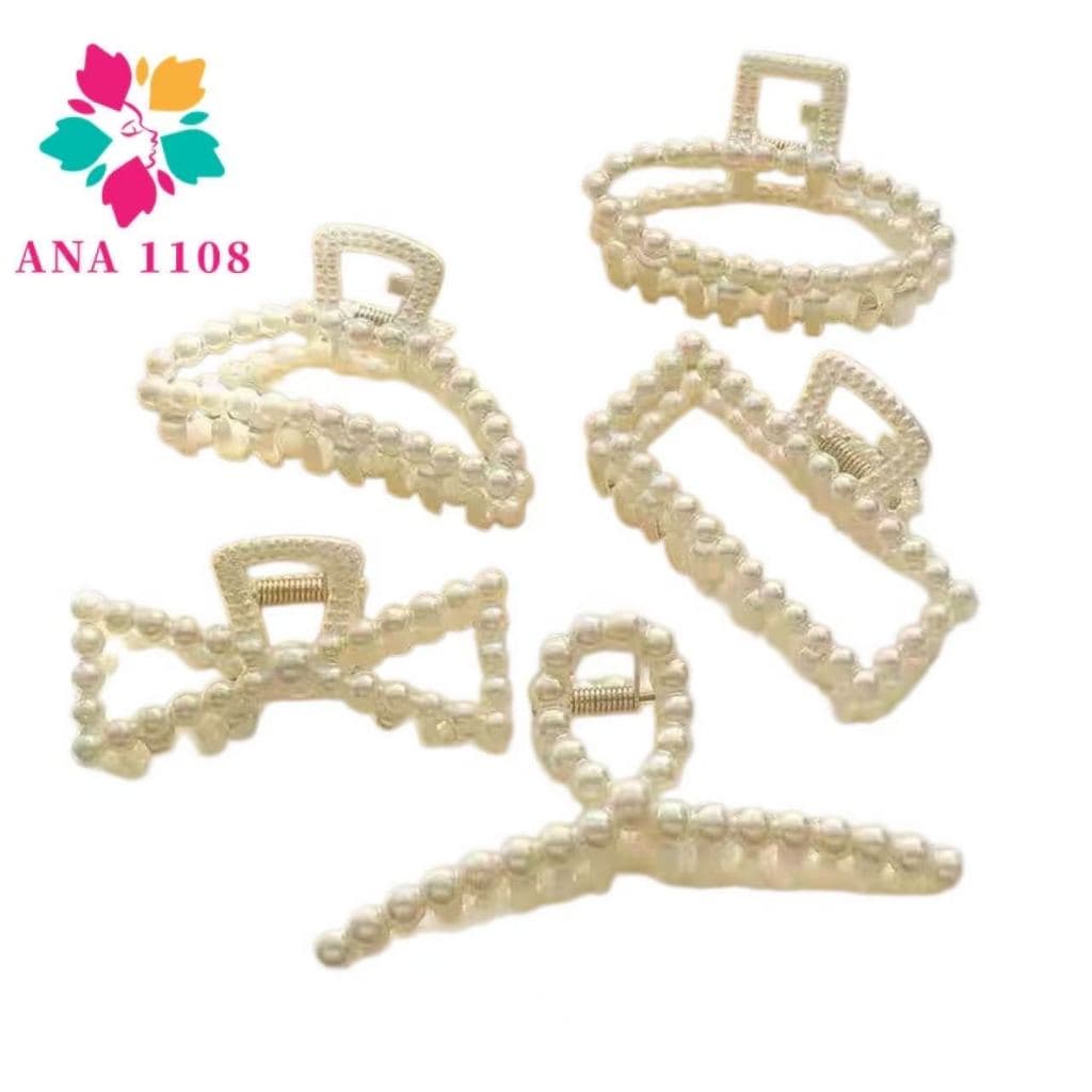 DAGUAN KIT 4 PCS Prendedor/Piranha/Presilha  Grande de Cabelo com Detalhes de Perola