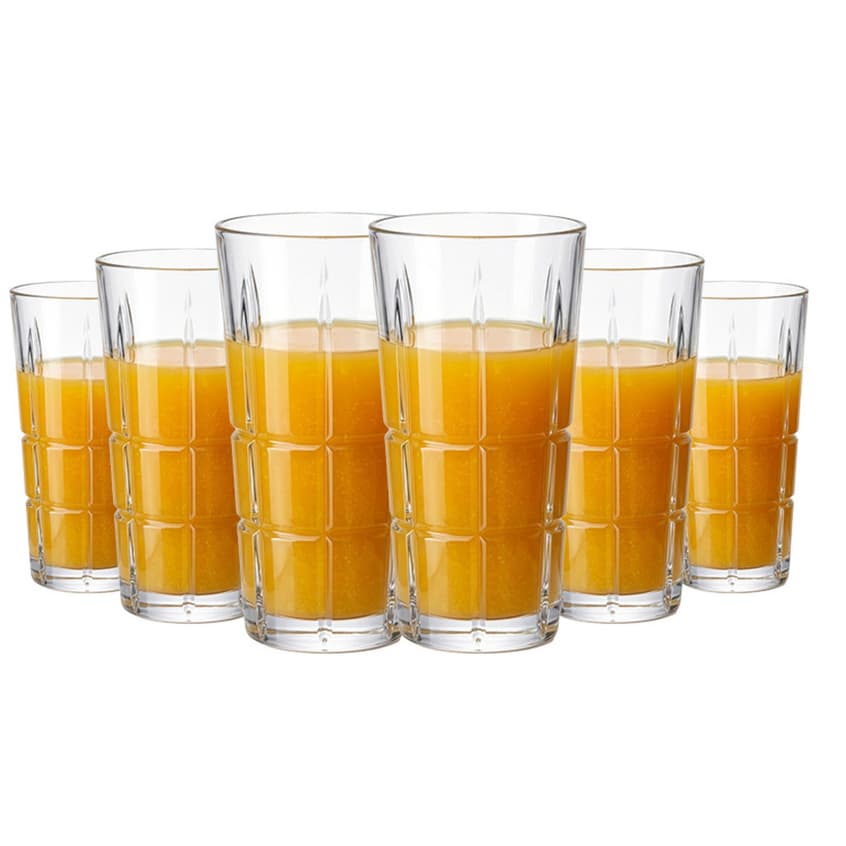 Jogo 6 Copos Vidro Long Drink London 220ml Vidro Resistente Suco Água, Kit 6 Copos de Vidro – Ruvolo