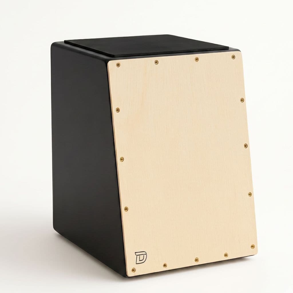 Cajon Instrumento Acústico Percussão Esteira Inclinado Preto