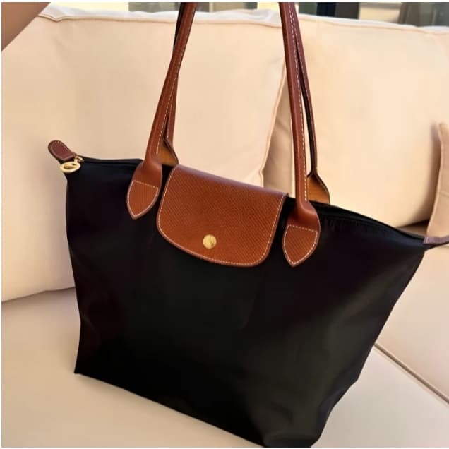 Bolsa Tote Feminina de Ombro Dobrável Universidade Trabalho Versátil Grande Capacidade