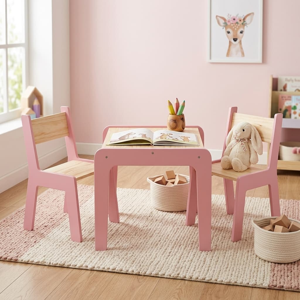 Kit Mesinha Infantil com Cadeiras | Alta Qualidade em MDF