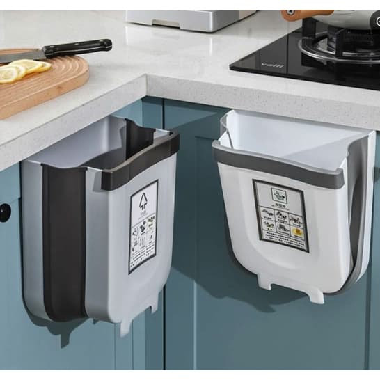 Lixeira Extensível Retrátil Dobrável Para Cozinha Cesto  Multiuso Para Pendurar Portatil