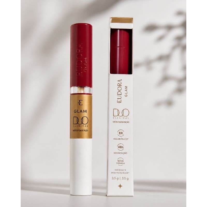 BATOM LÍQUIDO EUDORA GLAM DUO CLINICAL VERMELHO IMPRESCINDÍVEL 3,5G