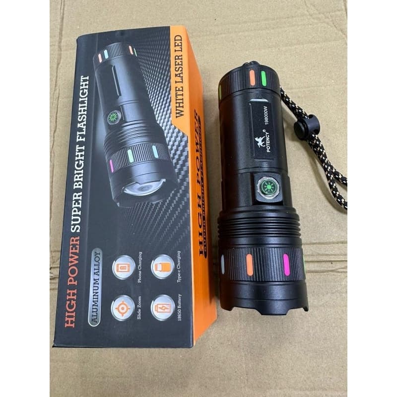 Lanterna Tática Laser LED Super Potente
