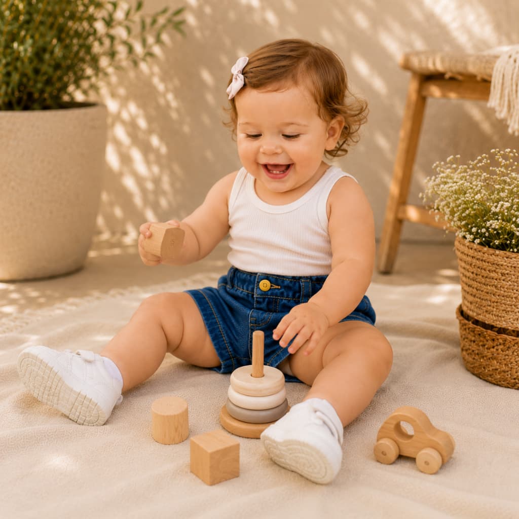Short Jeans Infantil Bebê Menina Cintura Elástica Confortável Casual Moderno 1 Ao 3 Anos