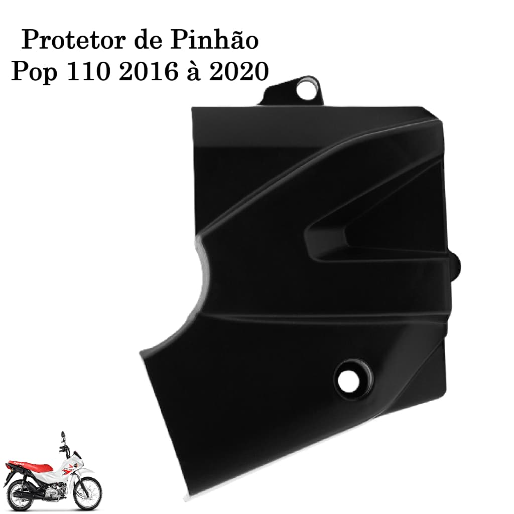 Protetor de Pinhão Pop 110i 2016 a 2020 Preto Injetado Alta Qualidade Pro Tork