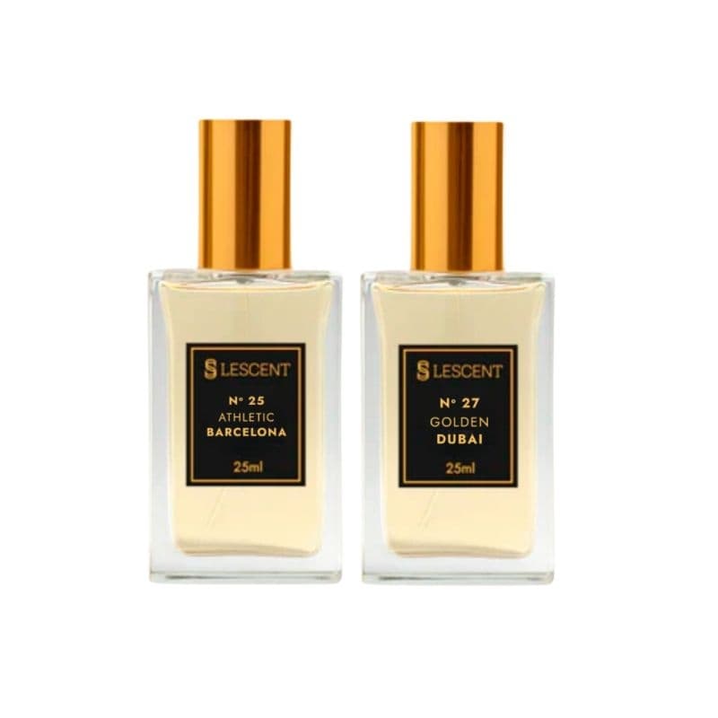 Perfume Lescent DEO COLONIA Lançamentos Masculinos Kit Dueto Masculino viagens versatilidade 25ml fragrância inspirada