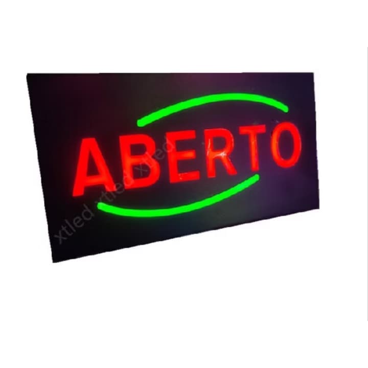 Placa Letreiro LED Lelong LE-4004 - Baixo Consumo, 3 Modos de Iluminação, Design Elegante