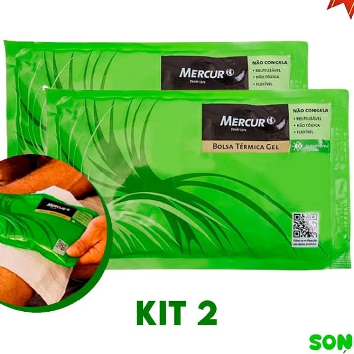 Kit 2 Bolsa Térmica Em Gel Não Congela Tamanho M Mercur Maleável