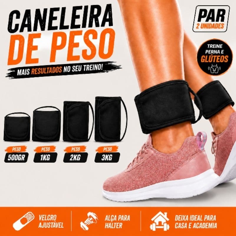Caneleira Peso o PAR 500Gr-1-2-3-4-5 kilos Academia em casa Treino musculaçao fitnes treino Perna Glúteo Braço Emagrecer