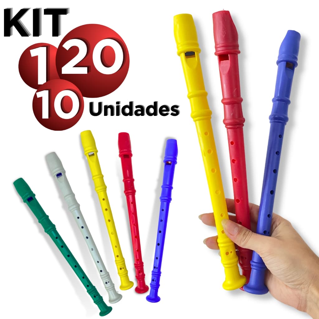 Flauta Doce Infantil Brinquedo Instrumento Plástico