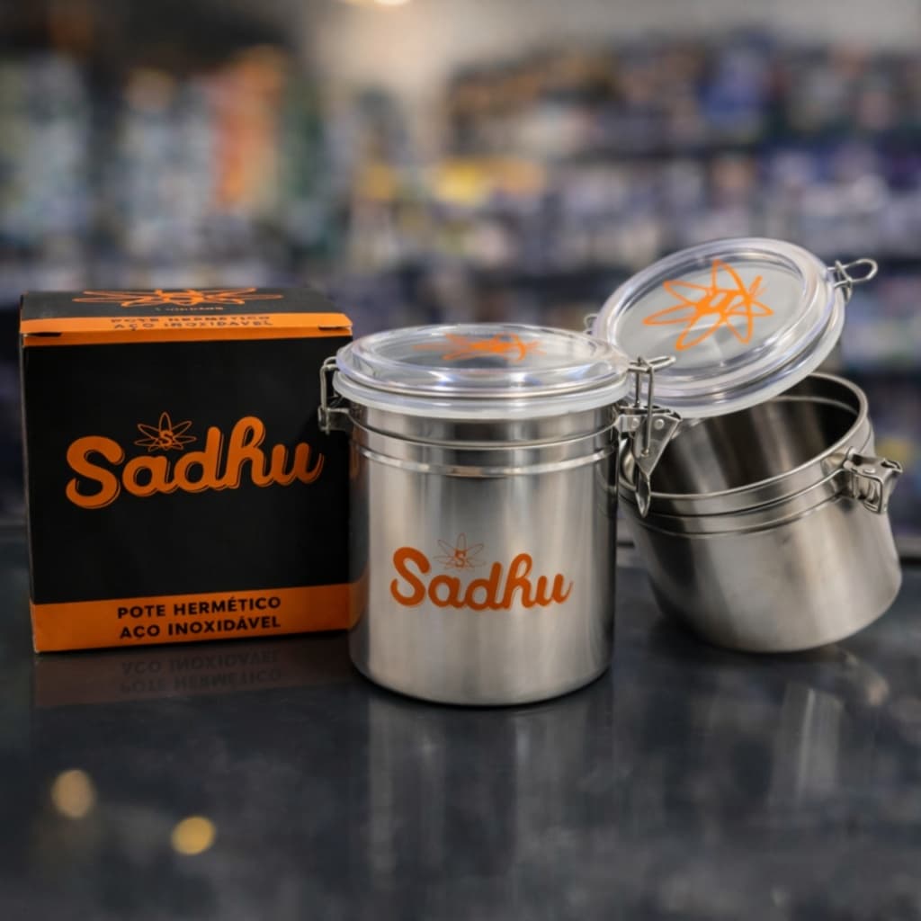 Pote Hermético Sadhu 721ml Aço Inox Vedação Hermética para Ervas e Alimentos