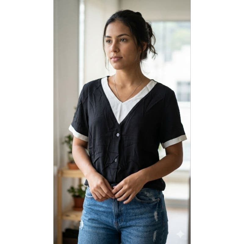 [TAMANHO G] Blusa em Tecido de Alfaiataria - Produto Novo - Elegante