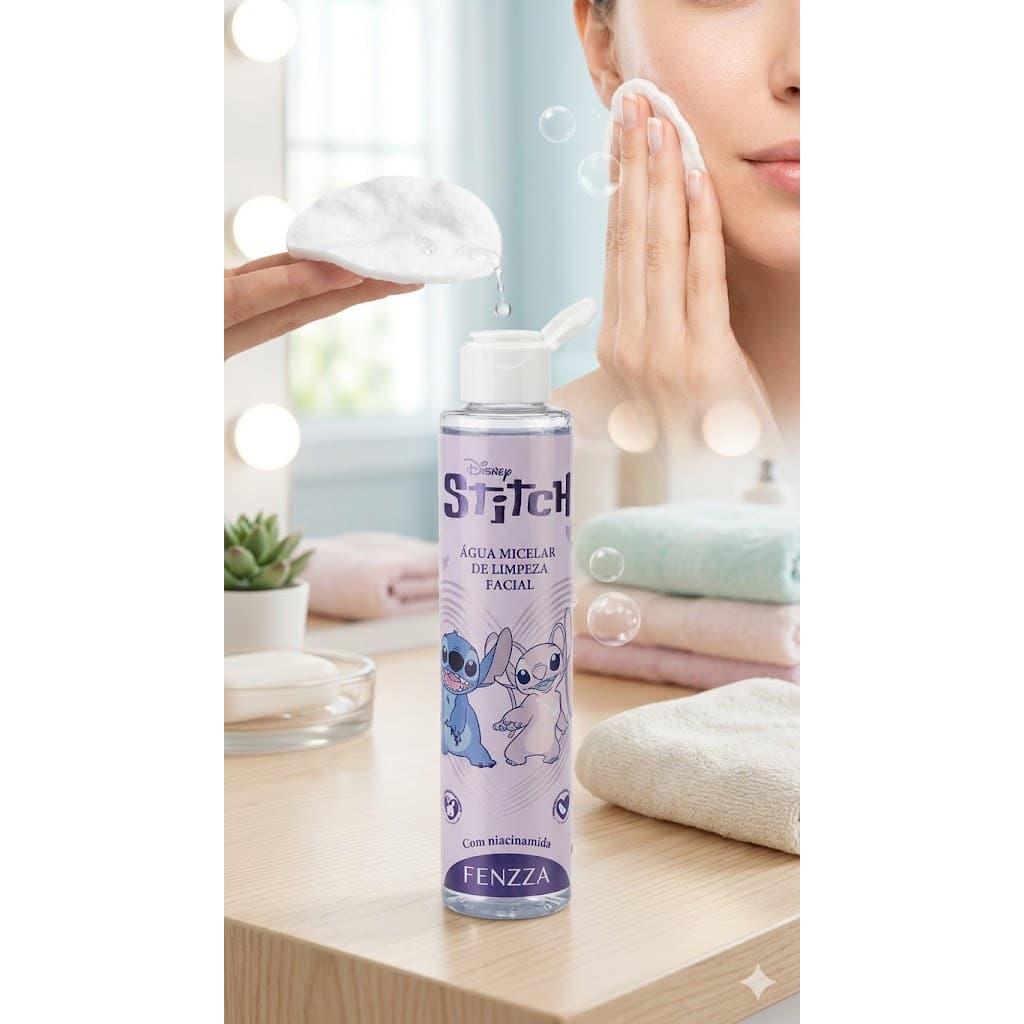 SkinCare Água Micelar Demaquilante C/ Niacinamida Stitch Disney Fenzza  - Removedor de Maquiagem