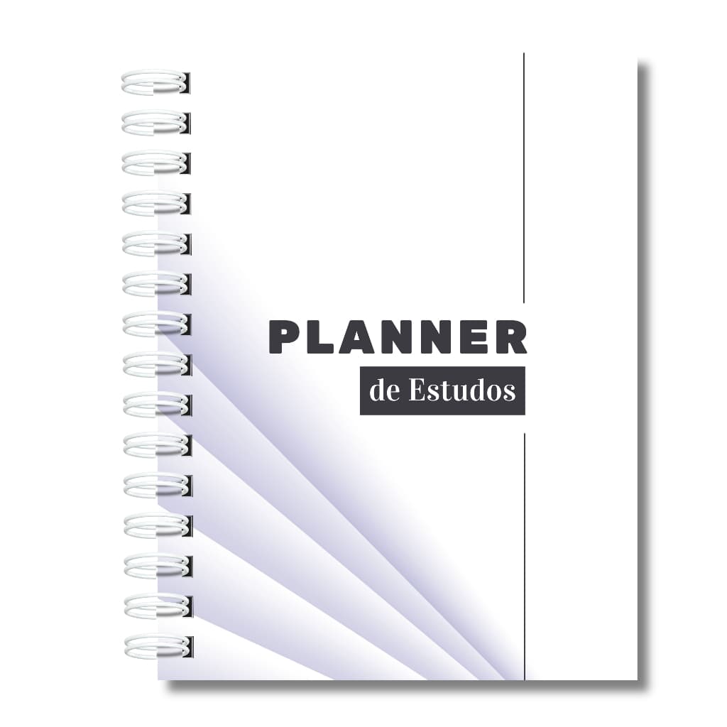 Planejador Semanal Semestral de Estudos Agenda do Estudante Masculino Preparação Escolas Universitários
