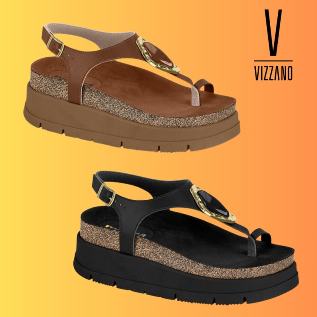 Sandália Plataforma Birken Pedraria Moleca