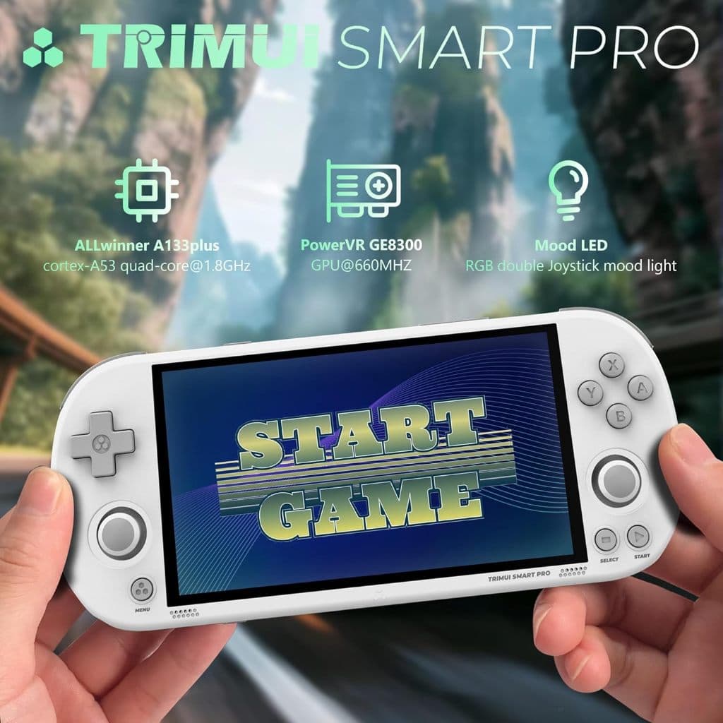 Trimui Smart Pro 2026 - ATUALIZADO + Cartão Micro Sd 64GB 100% ORIGINAL - Lotado de Jogos! Sistema CROSSMIX