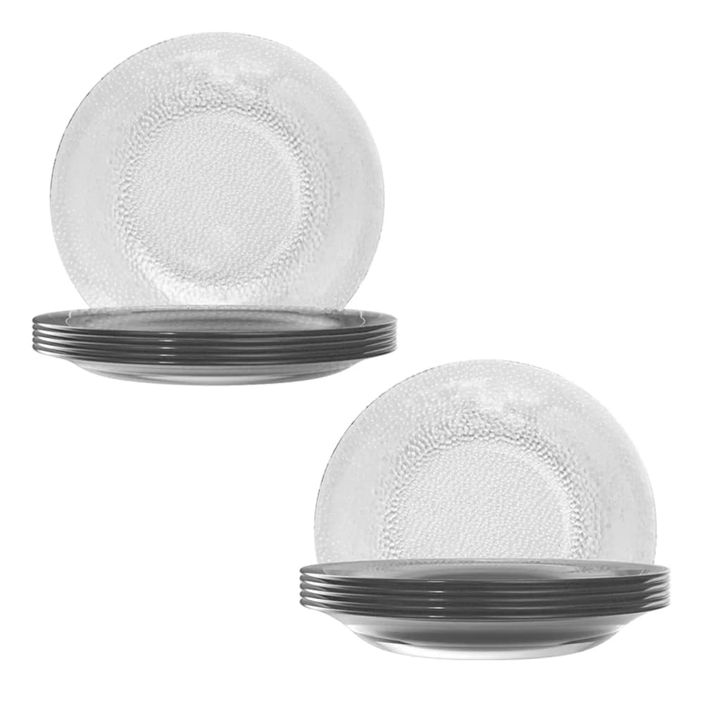 Kit Jogo de 4 Pratos Fundos + 4 Pratos Rasos Acqua Duralex Nadir