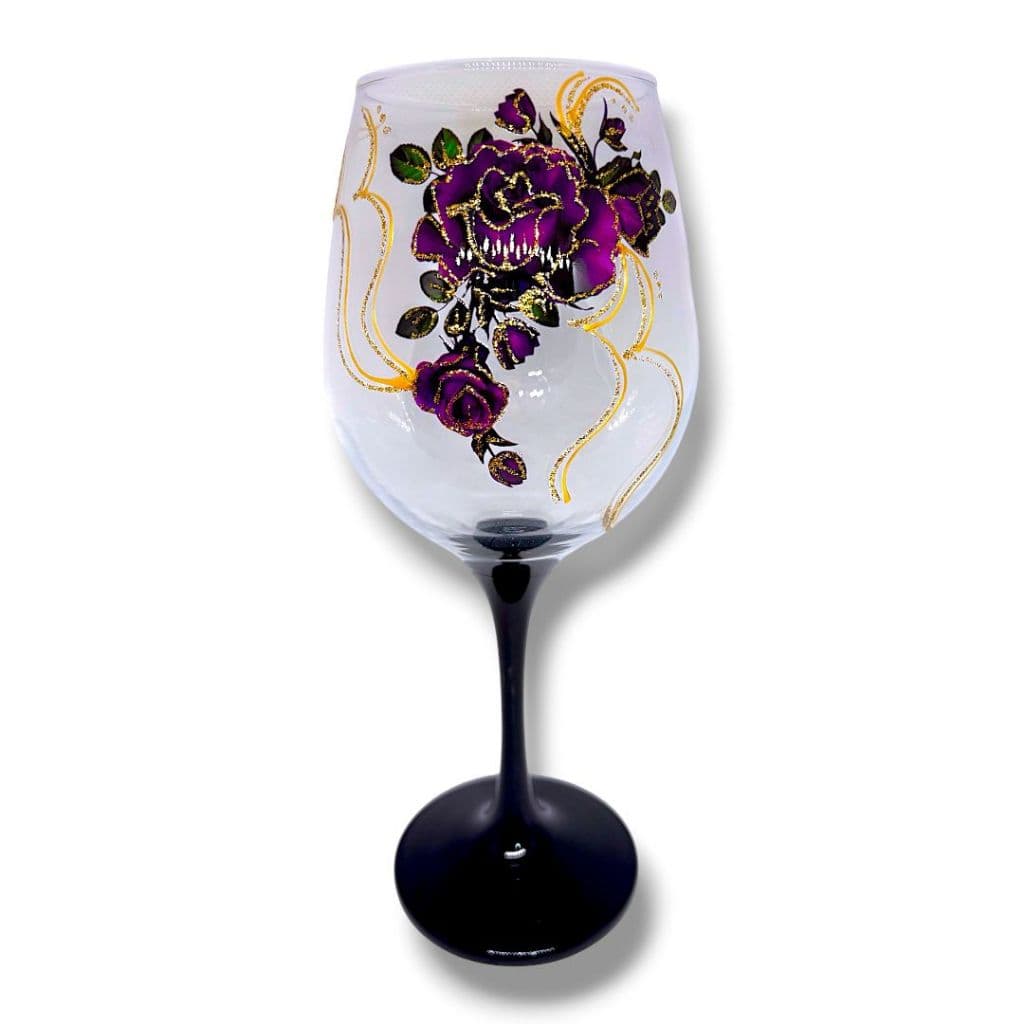 Taça Grande Pomba Gira Oferenda Flores Roxas e Douradas Pé Preto Padilha Mulambo Rainha das Almas Sete Saias Dama da Noi
