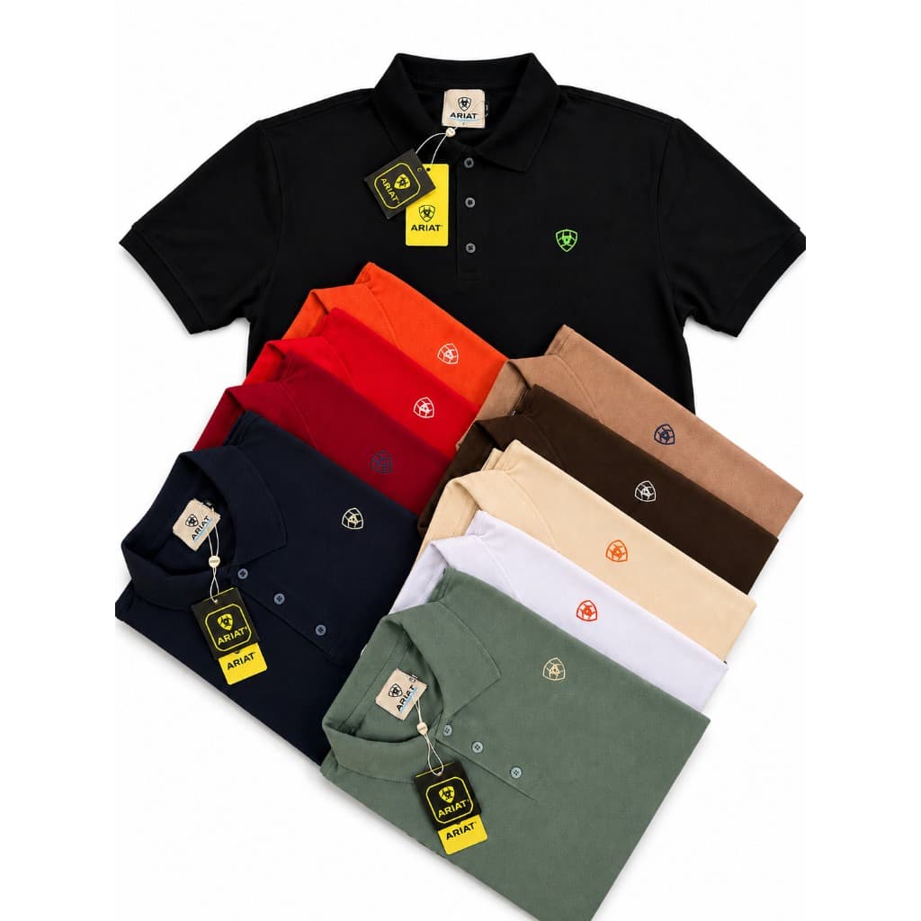Camisa Polo Algodão Country Piquet Masculina Básica Estilo Dia a Dia Rodeio